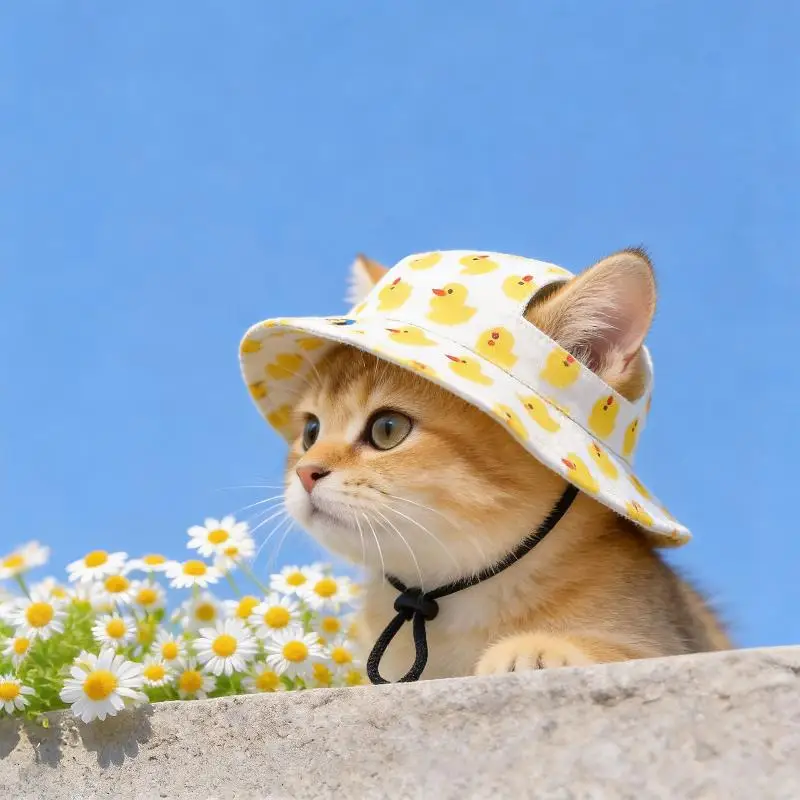 Small Dog Cat Hats Cat Cowboy Hat With Ear Holes Tiny Pet Birthday Party Costume Cat Headwear Puppy Dog Kitten Hat Chihuahua Cap - view 3