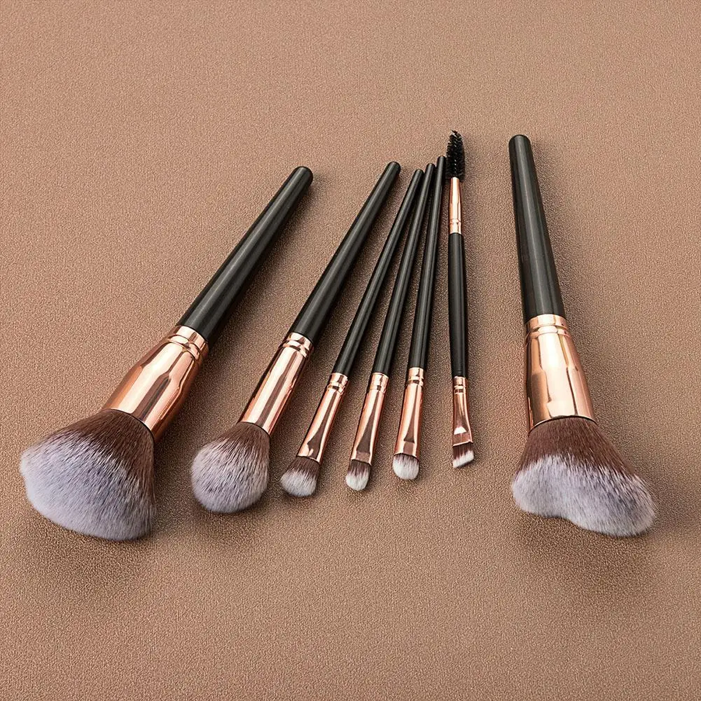 7PCs/Kit makeup brush custom Women Essential Foundation Makeup Brushes for Powder Concealers Eye Shadows Blush Make Up Brushes
