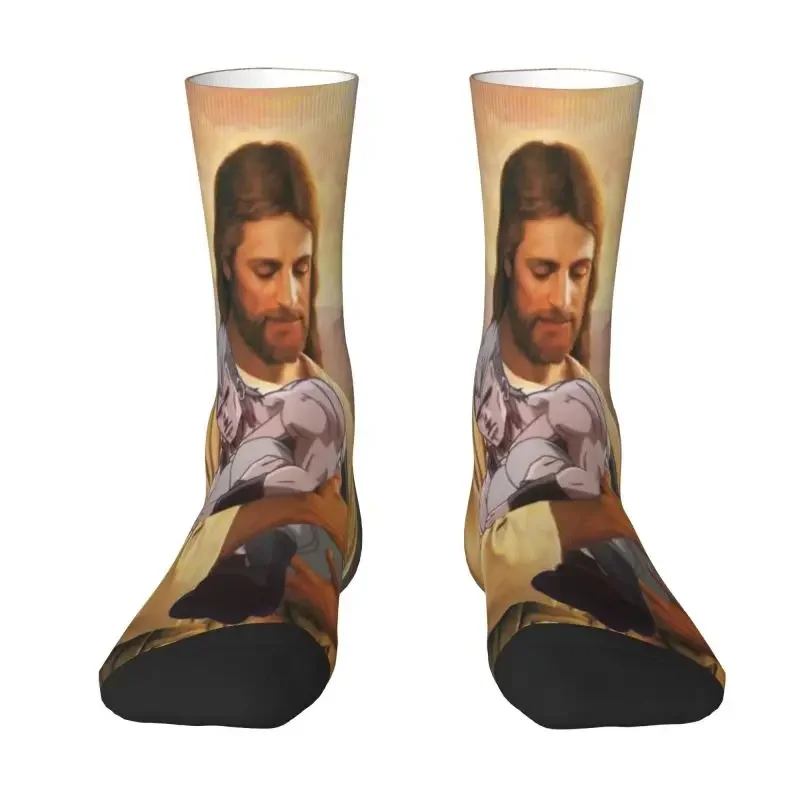 Fun Print Jojos Bizarre Adventure Polnareff Socks for Men Women Stretchy Summer Autumn Winter Crew Socks