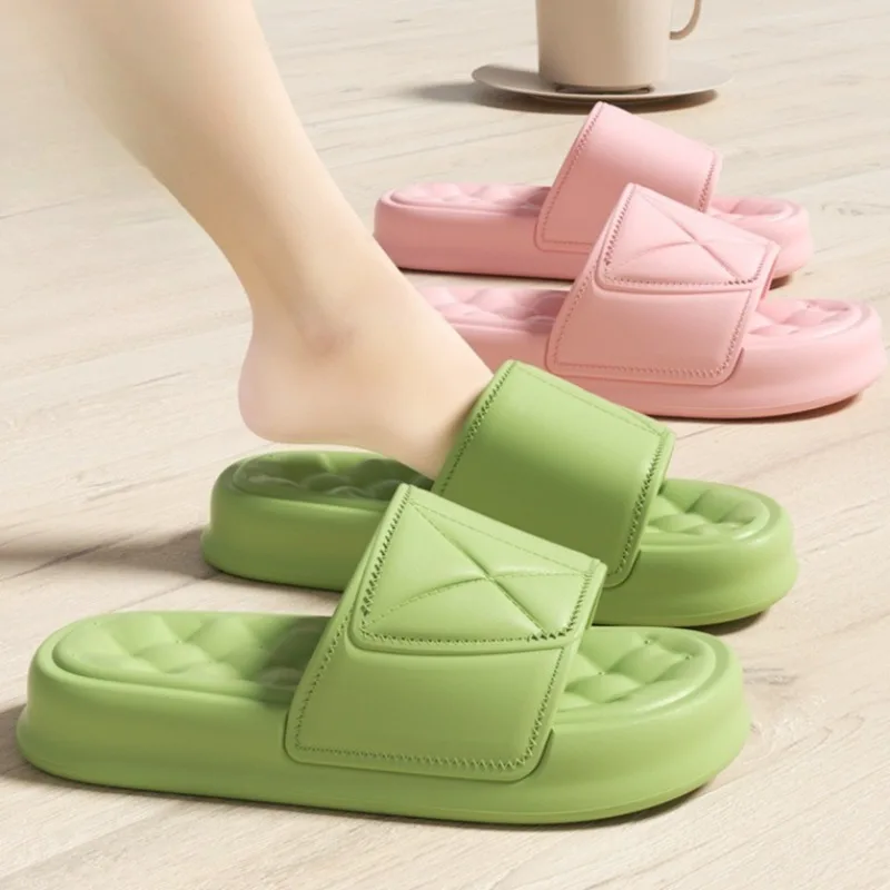 

Женские тапочки Cloud на толстой платформе из ЭВА, удобные домашние тапочки с мягкой подошвой, женские уличные нескользящие пляжные шлепанцы для пар