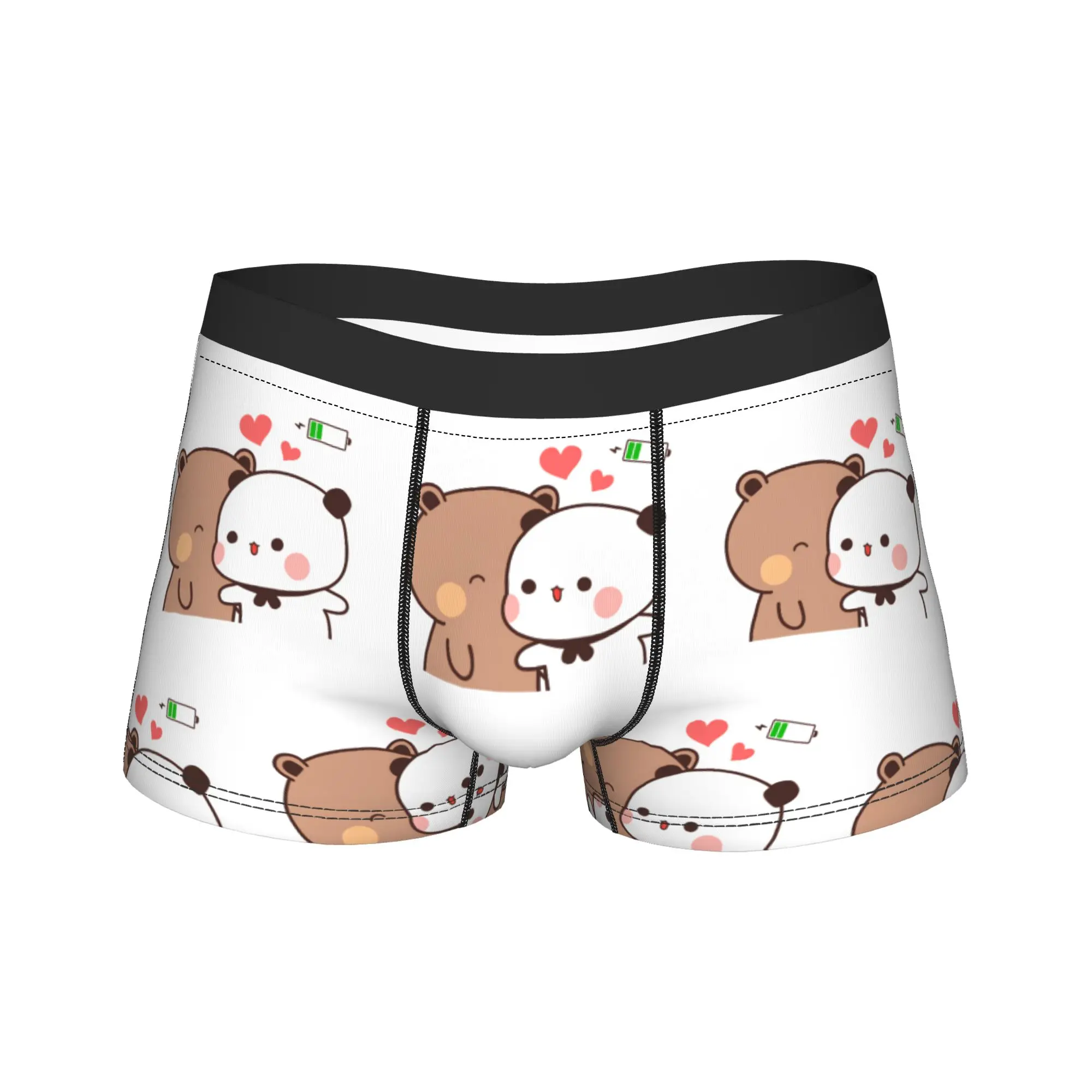 

Bubu Dudu Couple Pandas Cartoon Underwear Man Panties Custom DIY Funny Boxershorts Trenky Boxer Brief Big Size 2XL