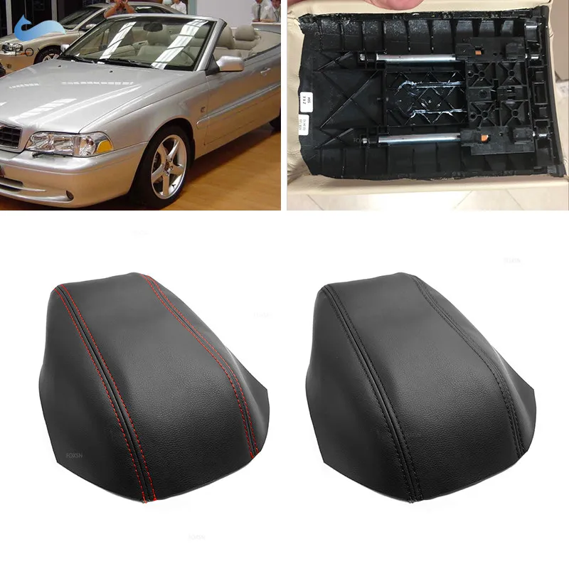 Cubierta de cuero para reposabrazos Central de Volvo, cubierta embellecedora de caja de reposabrazos Central para Volvo S70 V70 C70 1993 1994 1995 1996 1997 1998 1999 2000 2001