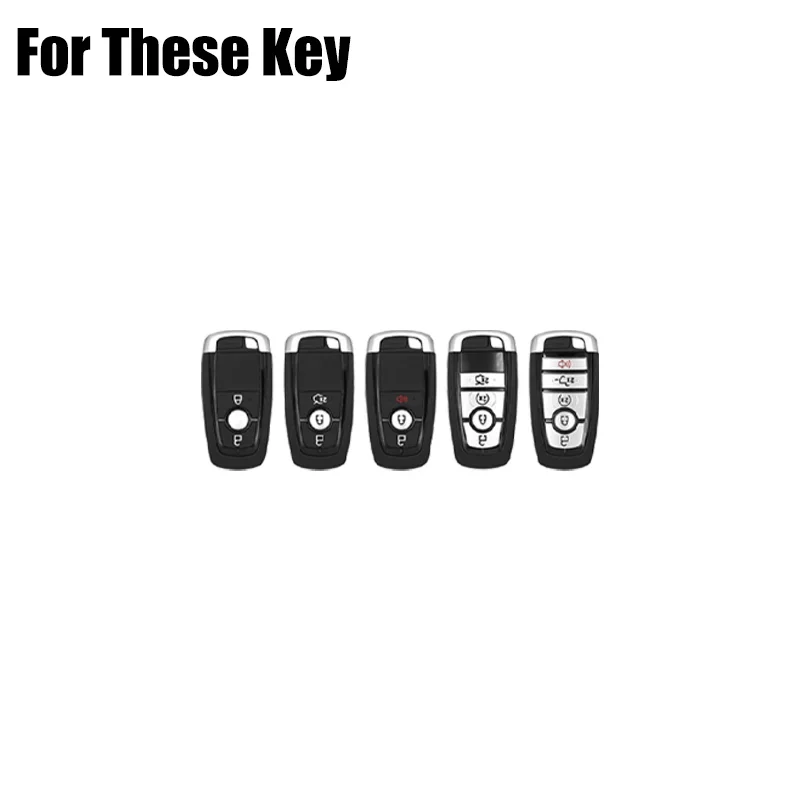 Zinc Alloy TPU Car Key Fob Case Cover For Ford Bronco Sport Escape F-150 Kuga Ecosport Edge Expedition Explorer Focus MK4 Fusion