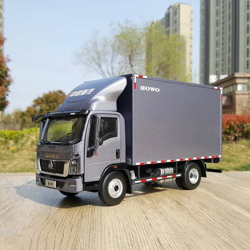 Collectible Alloy Toy Model Gift 1:24 Sinotruk Homan M3,HOWO Delivery Van Truck Vehicles DieCast Toy Model Gift,Decoration