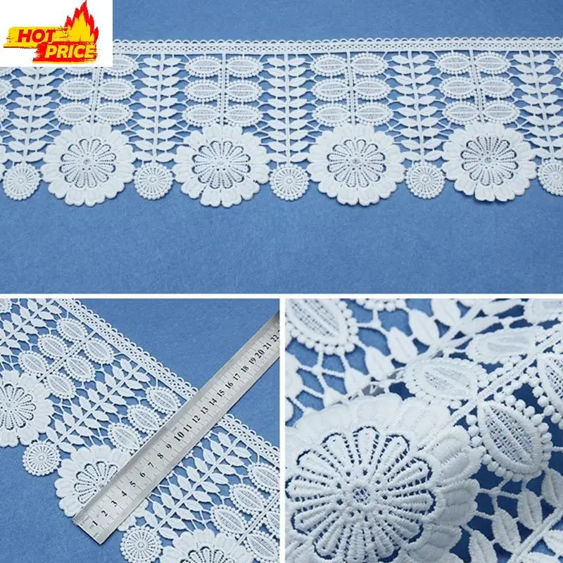 수용성 자수 레이스 흰색 중공 의류 커튼 레이스 액세서리