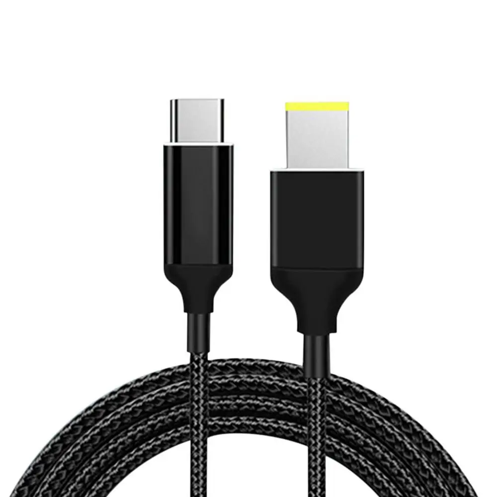 1.8m 100W Laptop Type-C PD Charger Power Cord USB-C to USB Slim Square Tip Cable For Lenovo Yoga 2 Pro 13 Thinkpad