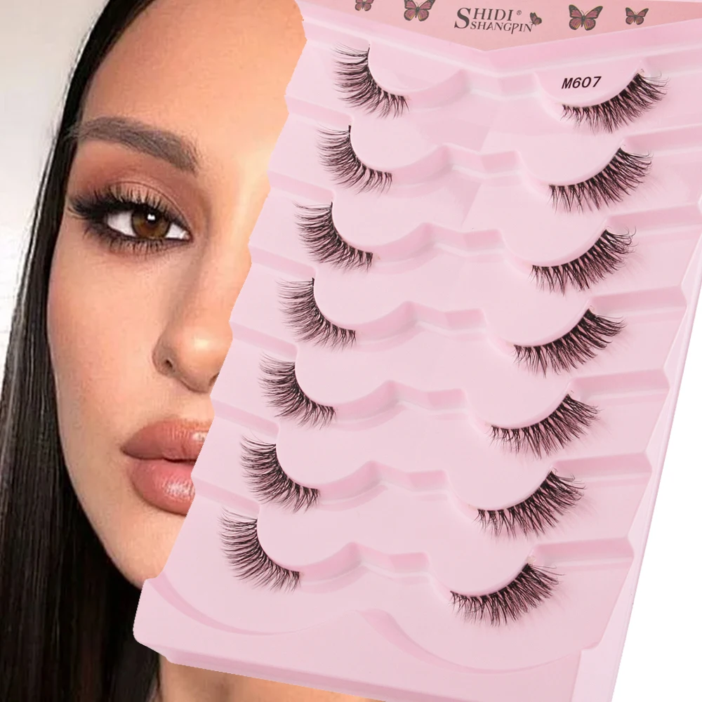 YSDO 3/5/7 Pairs Half Eyelash Natural Long Mink Lashes Wispy 3D False Eyelashes Fluffy Faux Cils Eye Makeup Eyelash Extensions