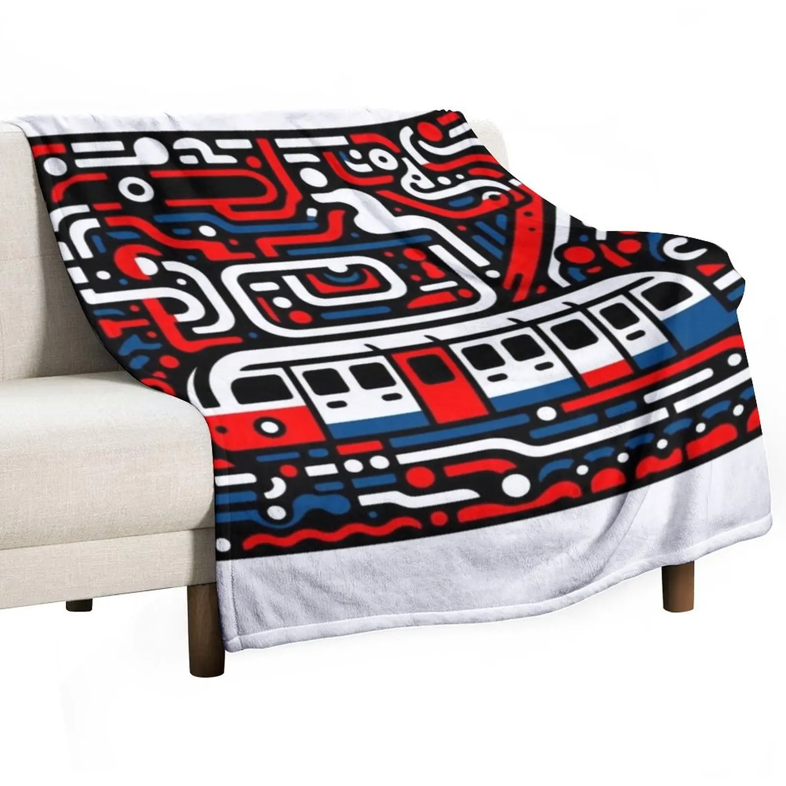

London Underground Throw Blanket Soft Plush Plaid Travel Camping Multi-Purpose Blankets
