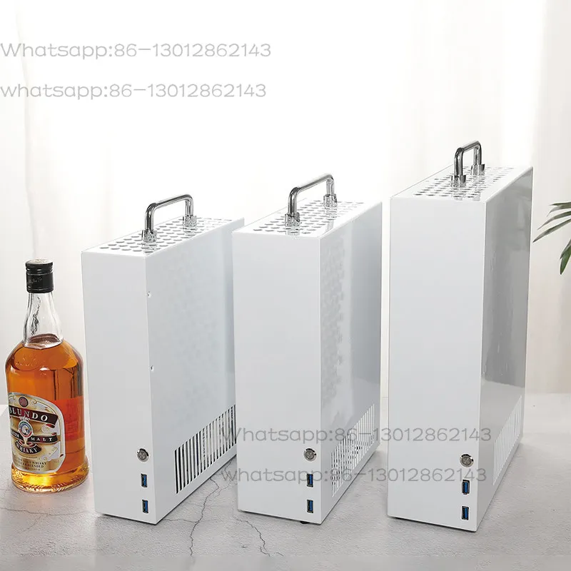P02 P04 Portable A4 Portable ITX Chassis Compact Mini White Side Transparent Small Chassis Desktop