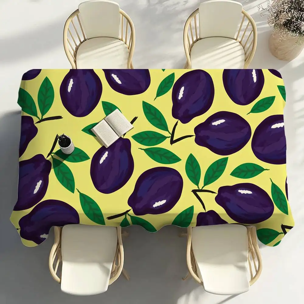 

Vitamin-rich Prunes Table Cloth Home Party Picnic Dining Room Kitchen Patios Stain-Proof Polyester Table Cloth