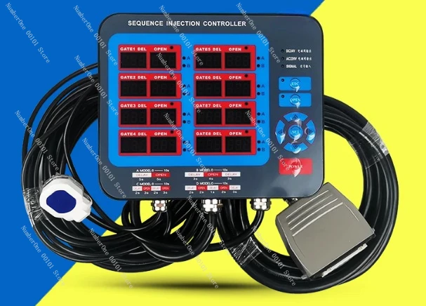 Timing controller Hot runner Injection mold Needle valve Time sequence controller Oil valve Steam valve Sequence Universal