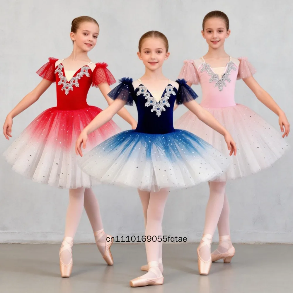 New Girls Ballet Tutu Skirt Children's Tulle Dance Practice Skirt Princess Performance Costume For Ballet Class & Stage Show