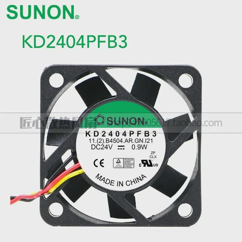For SUNON KD2404PFB3 24V 0.9W 40x40x10mm 3-Wire Alarm Signal Inverter Cooling Fan
