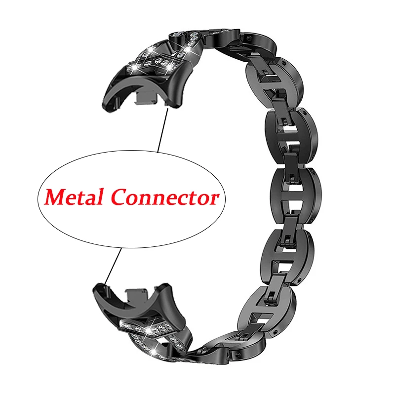 Correa de reloj de diamante para Xiaomi Mi Band 9, pulsera para Xiaomi Smart band 9, Correas reloj para xiaomi mi band 8, correa de Metal