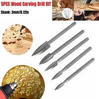 5Pcs Wood Carving Drill And Engraving Drill Bit Set Engraving Drill HSS Carbide Wood Milling Precise Woodworking Carve Tools