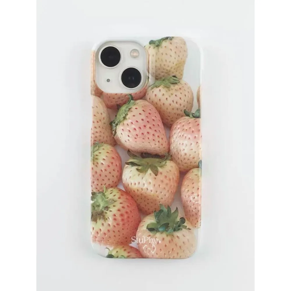 Ins style retro strawberry Phone Case for IPhone 15 14 11 12 13 Pro Max Mobile Phone Case for IPhone XR XS MAX