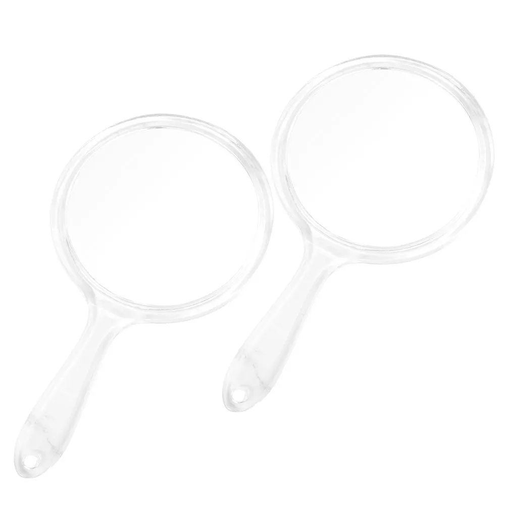 

2 шт. простых зеркальных зеркала для макияжа для женщин, модное портативное косметическое зеркало с четкой отражающей поверхностью высокой четкости