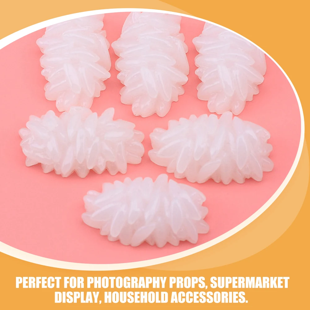 

20 Pcs Simulated Rice Toys Simulation Lifelike Fake Prop Faux Display Artificial