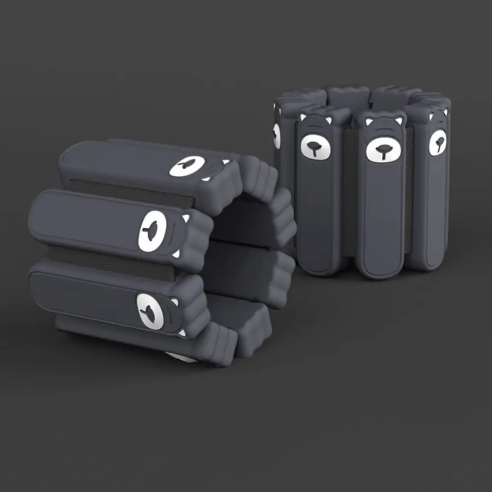 

1 Pair Cute Bear Shaped Woman Wrist Weight Bracelet Animal Sweat-proof Weighted Wrist Strap Universal Silicone