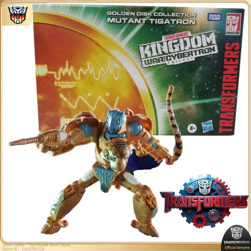 ของเล่นสะสม ทรานส์ฟอร์เมอร์ รุ่น Kingdom Series สีทอง รุ่น F2817 Class V Tigatron ฟิกเกอร์แอคชั่น ของสะสมสำหรับผู้ที่ชื่นชอบ เป็นของขวัญ