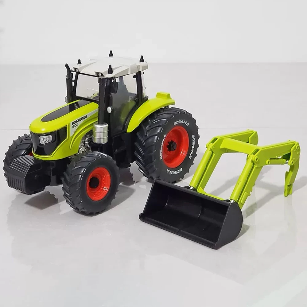 1:32 Excavator Bulldozer Model Toy Car Metal Body Sound Light Slide Forward Tractor Models Engineering Vehicles Ornaments Gifts