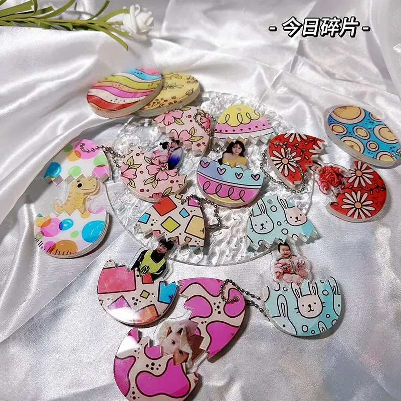 Shugo Chara Anime Keychain Hinamori Amu Eggshell Series Acrylic Key Chain Bag Pendent Decor Accessories Collection Display Gift