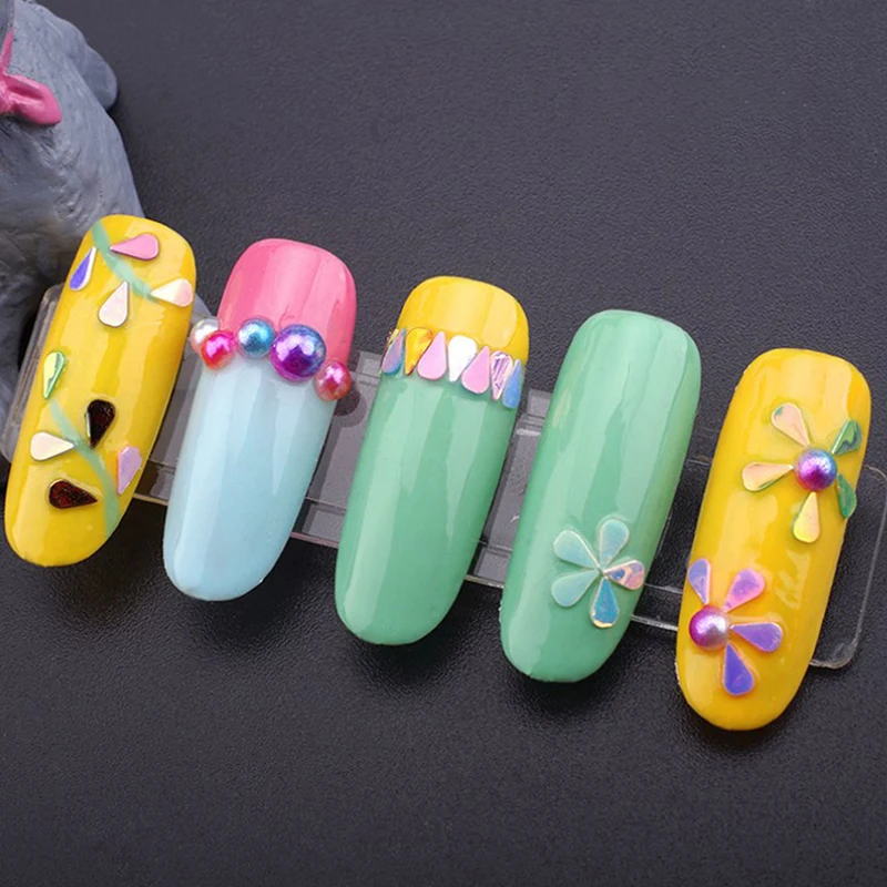 50Pcs Transparent Nail Stand Press On Nails Packaging Fake Nails Display Stand Double Sided Tape For Salon Nail Decorations..~
