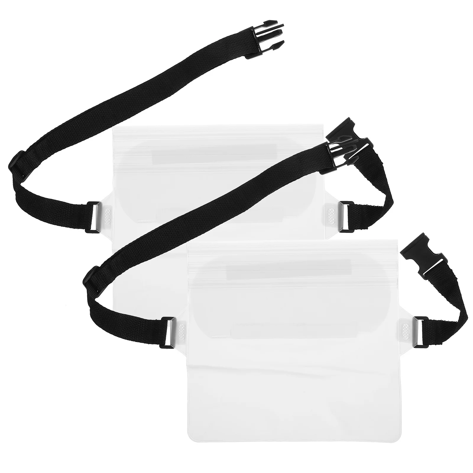 

2Pcs Clear Waterproof Waist Pouch Adjustable Strap Swim Proof Phone Case for Beach Pool Trips Lightweight Secure