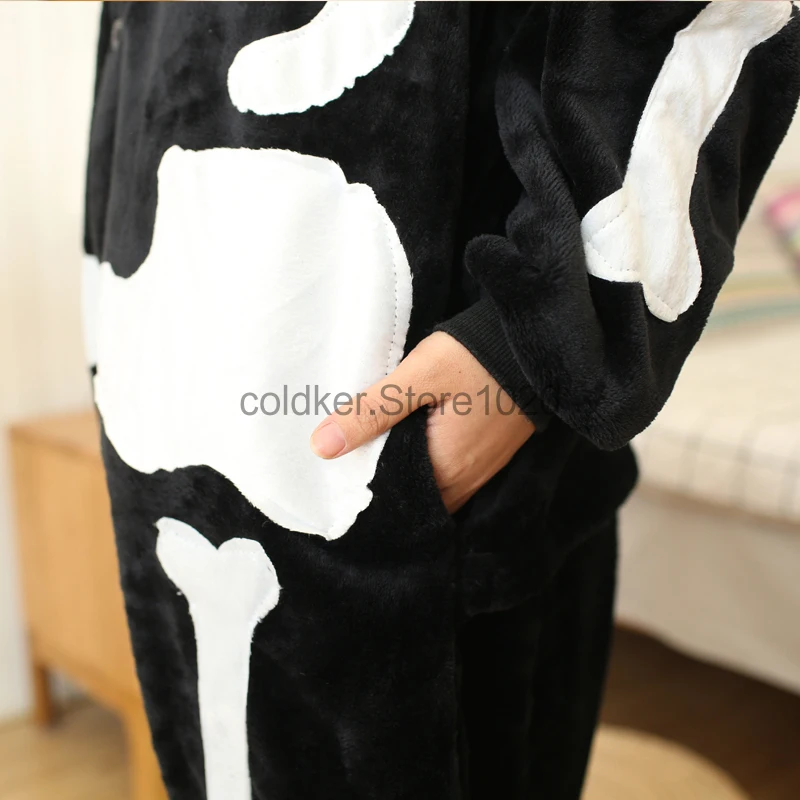 Cartoon Onepiece Skull Printed Hooded Pyjamas For Men Women Halloween Christmas Slumber Party Outfits Adult Anime Sleepwear Suit