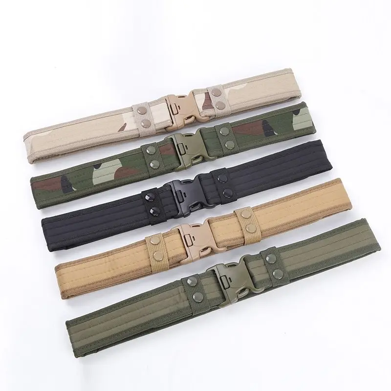 

New Army Style Combat Belts Quick Release Tactical Belt Fashion Men Canvas Waistband Outdoor Hunting Camouflage Waist Strap