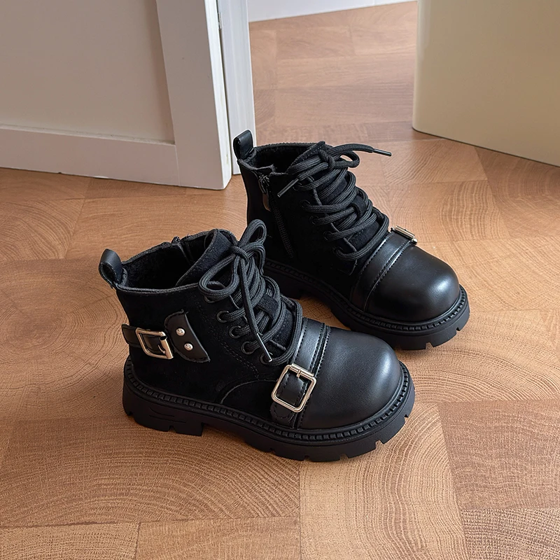 Autumn Winter Baby Girls Boys Snow Boots Outdoor Children Shoes Anti-slip Soft Sole Kids Boots Comfortable Student Casual Shoes
