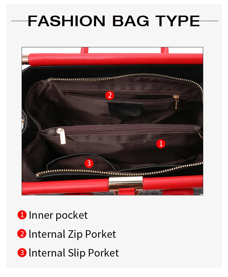 Neue Tragetasche aus Rindsleder mit Kroko-Prägung für Damen, farblich passende Handtasche, abnehmbarer Riemen, Umhängetasche für Pendler – Detail 6