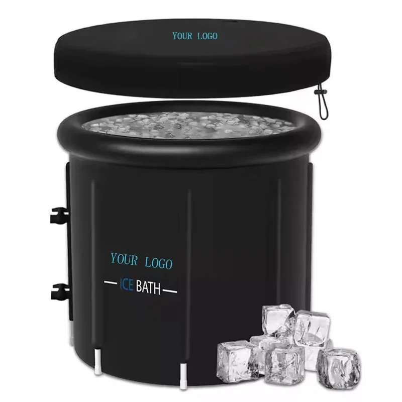 Customized Brand 75x80cm Portable Ice Baths For Recovery Cold Plunge Therapy Tub Portable Fitness Large Ice Bath SPA Tubs