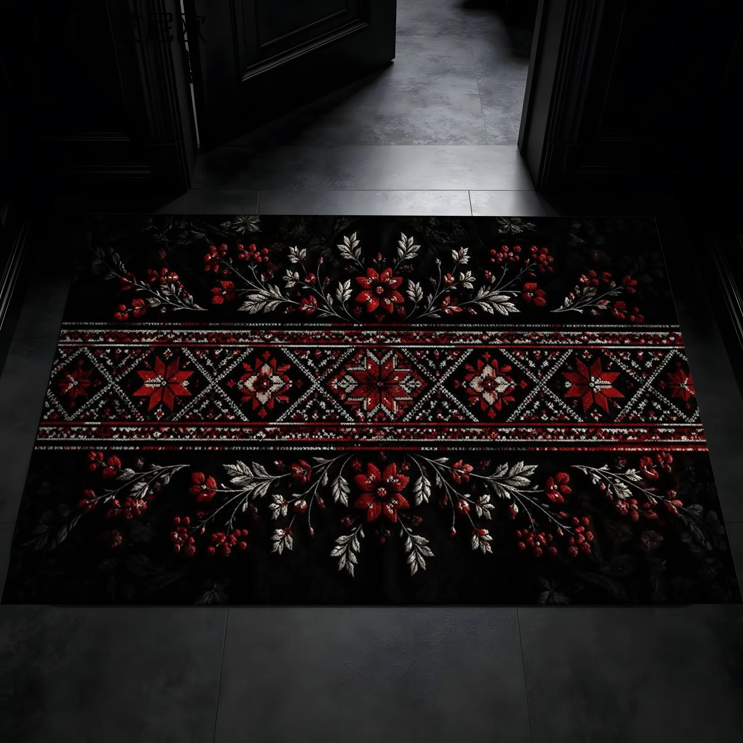 2D Carpet with Autumn Leaves, Pumpkin, and Hot Drink Design – a Soothing, Cute, Warm, and Gentle Style Perfect for a Cozy Atmosphere