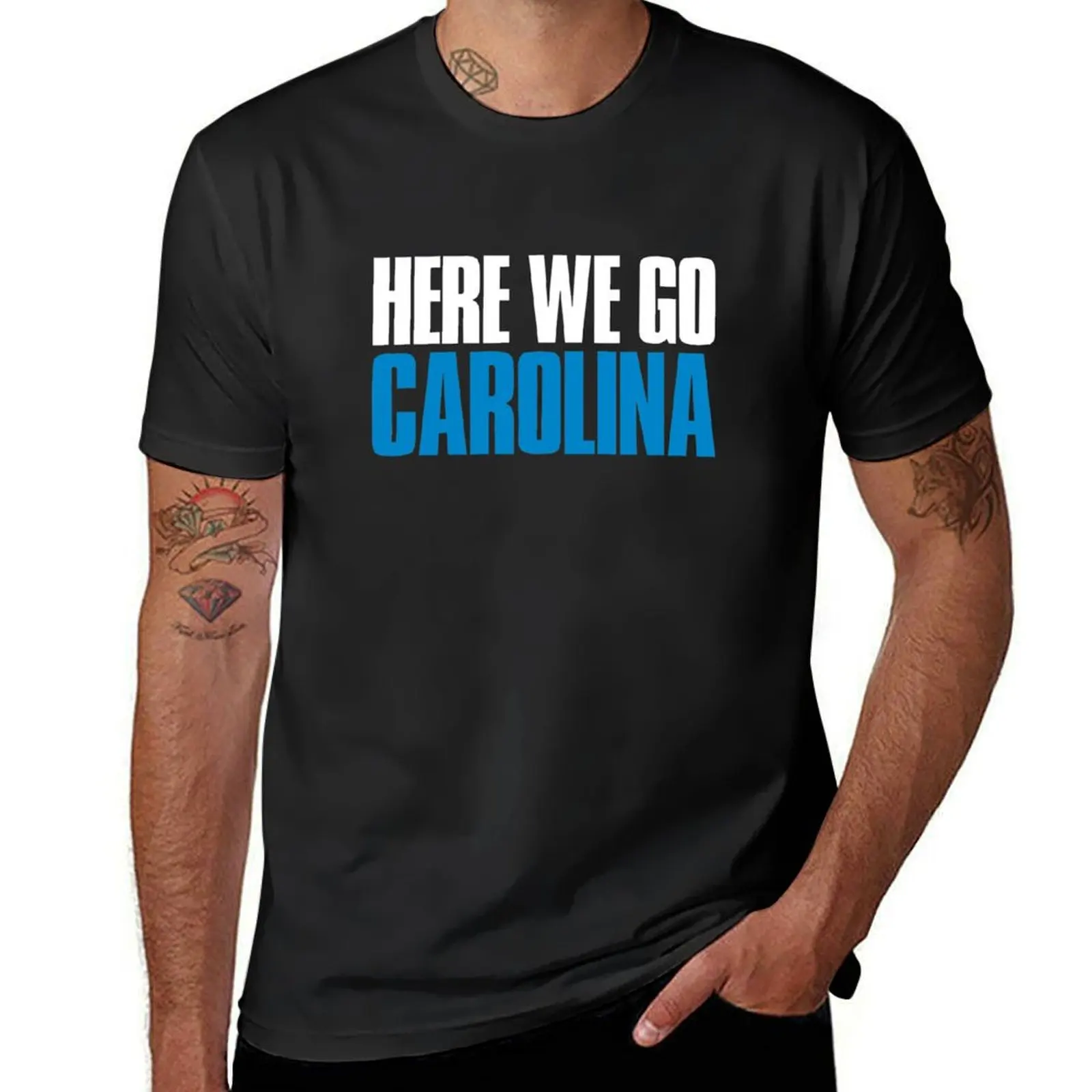 Here we go Carolina Sports Fan T-shirt for a boy summer tops fitted t shirts for men