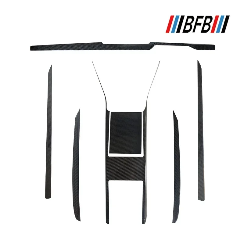 

For Tesla Model X S 22 Real Dry carbon fiber upholstery dashboard door trim central control gear modification Accessories