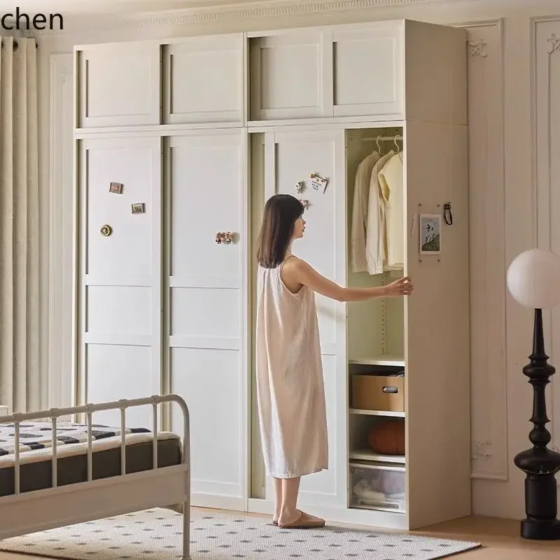 

Steel Wardrobe Simple Modern Home Storage Organizer Sliding Door Closet Large Capacity Iron Cabinet