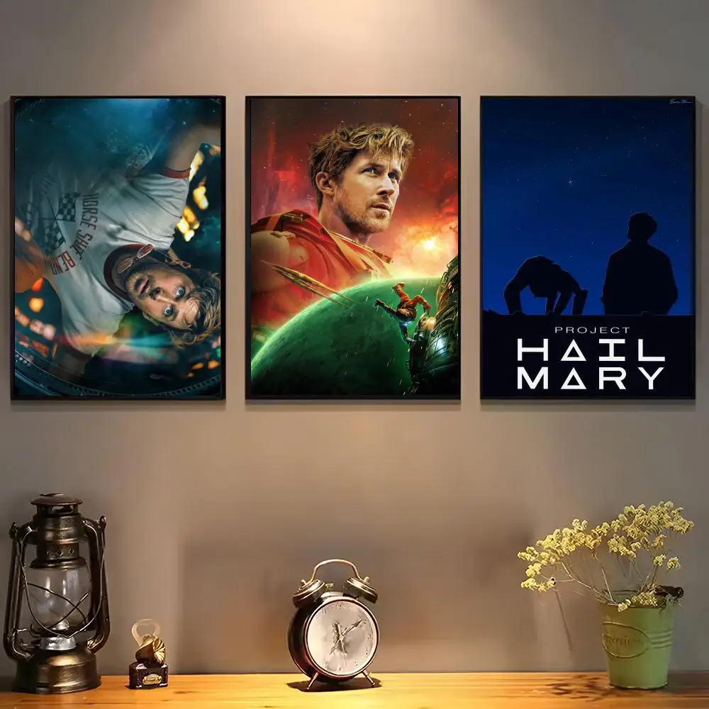 Project Hail Mary Poster For Self-adhesive Art Waterproof Paper Sticker Coffee House Bar Room Wall Decor