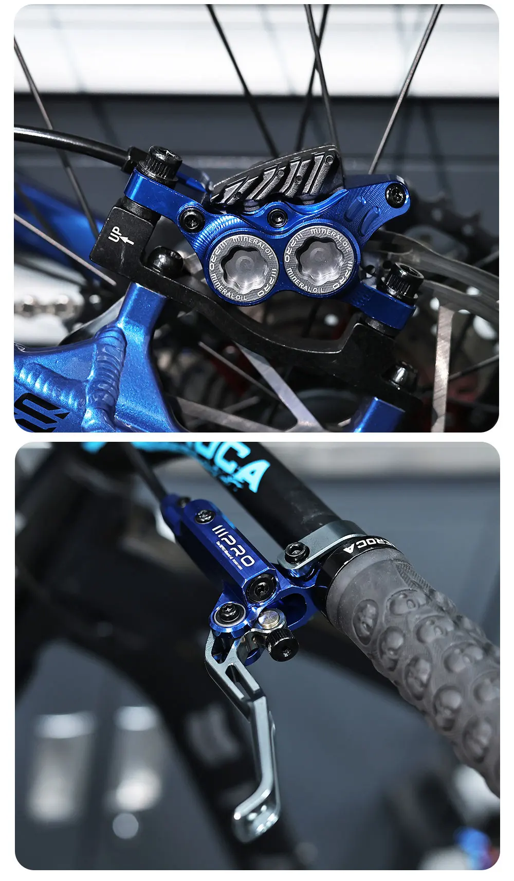 IIIPRO E4 Fahrrad-Hydraulikbremssätze, geteilt, 800/1550 mm, 4-Kolben-Aluminiumlegierung, MTB, Mountainbike, Öl, Scheibenbremssattel und Hebel – Detail 14