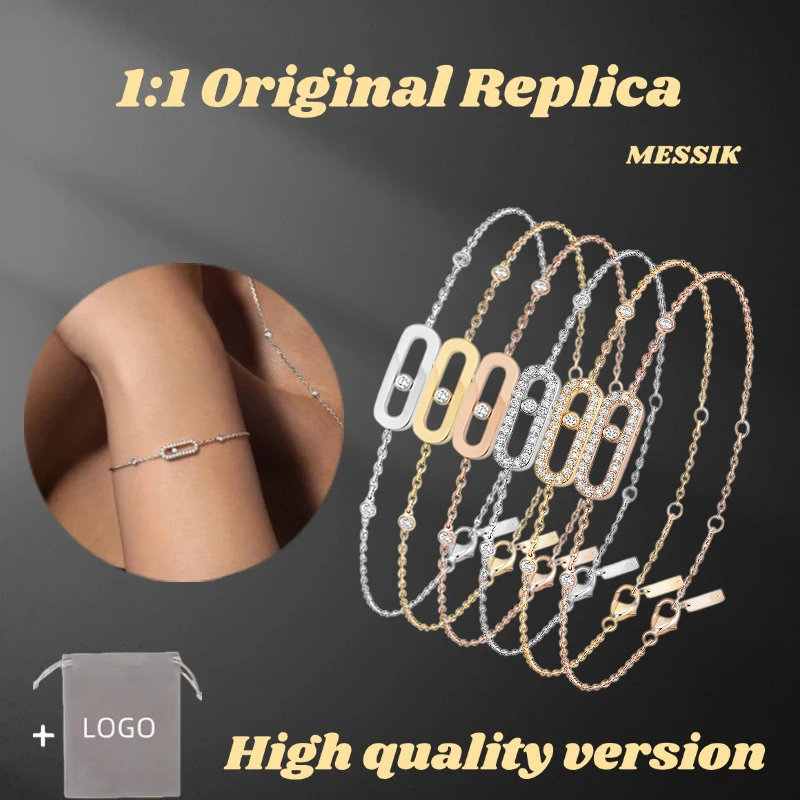 Official Website Classic MESSIK Bracelets MOVE UNO S925 Sterling Silver Diamond Bracelet Luxury Jewelry Christmas Gift