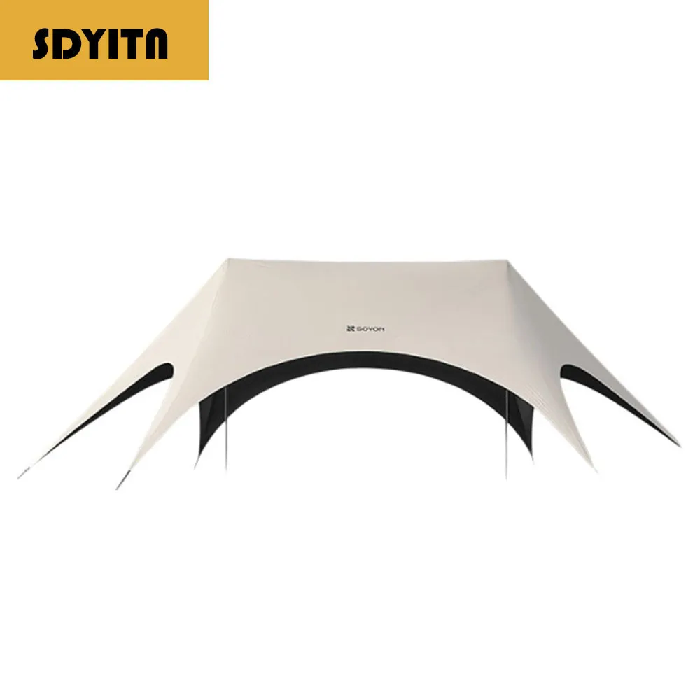 

Portable Black Vinyl Sun Shelter Camping Set with Easy Setup, Lazy Chair and Table for Outdoor Activities