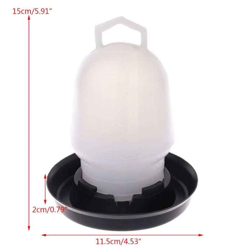 Chick Feeder Waterer Set Baby Chick Waterer Feeder with Carrying Handle Capacity 0.5 L Chicken Water Feeder Pet Supplies