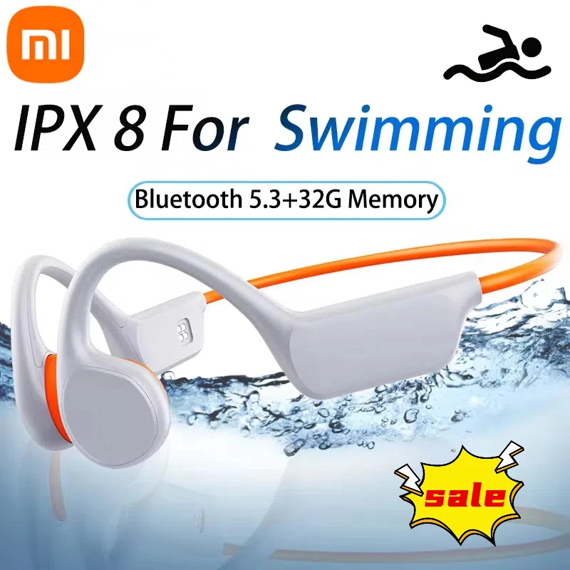 XIAOMI  IPX8 Waterproof Conduction Headphones X7 Bluetooth 32G MP3 Swim Sport Wireless Earphone With Mic HIFI Bass Stereo