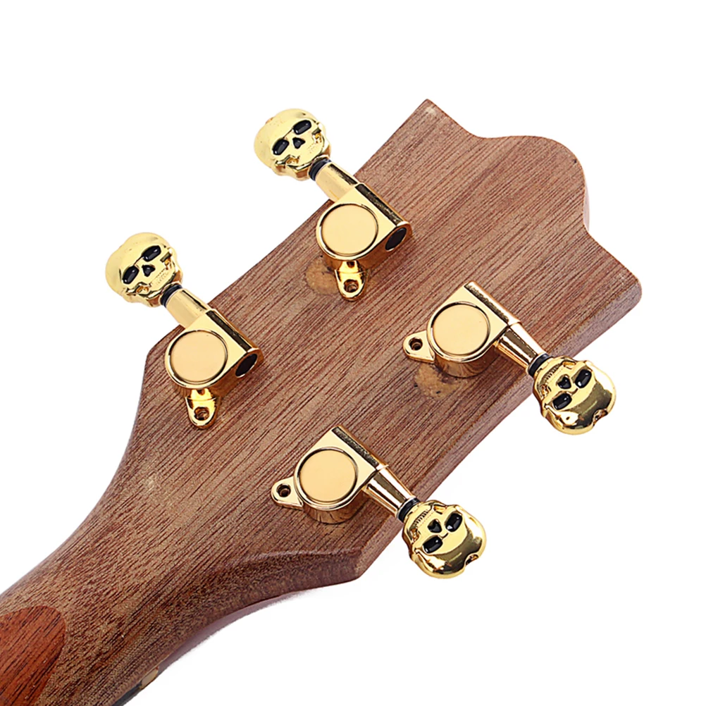 

Skull Head String Accurate Guitar Tuning Pegs Vintage Ukulele Machine Heads Golden Tuners Durable Metal Body High Grade Material