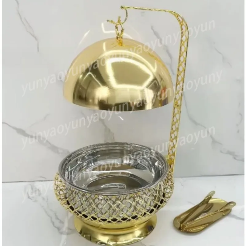 Stainless Steel Hanging Stove Light Luxury European Food Heating Container Buffet Stove