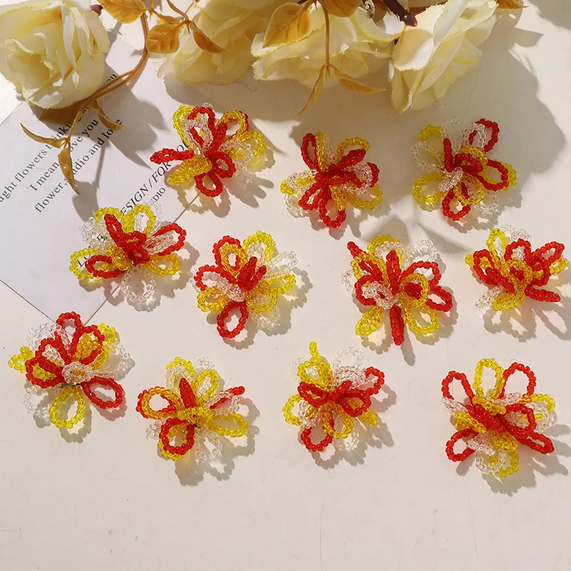 Sandal Accessories 1 Piece Handmade Crystal Beaded Flower Shoe Charms Multicolor Clear Lightweight Decor for Clogs Cute Girly