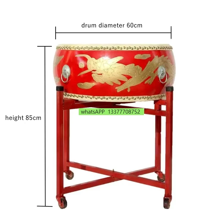 

Tanggu Dragon Drum Lion Dance Wusuh Kungfu Big Drum Traditional Chinese Musical Instrument Drum for Beijing Opera