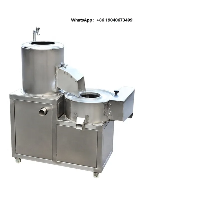 Fruit and Vegetable Washing and Cutting Ginger Potato Carrot Cassava Peeler and Cutter Machine XH