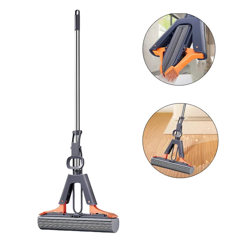 Household Sponge Cleaning Mop Lazy Mop Fast Cleaning Stains Strong Water Absorption Dry And Wet Dual Use