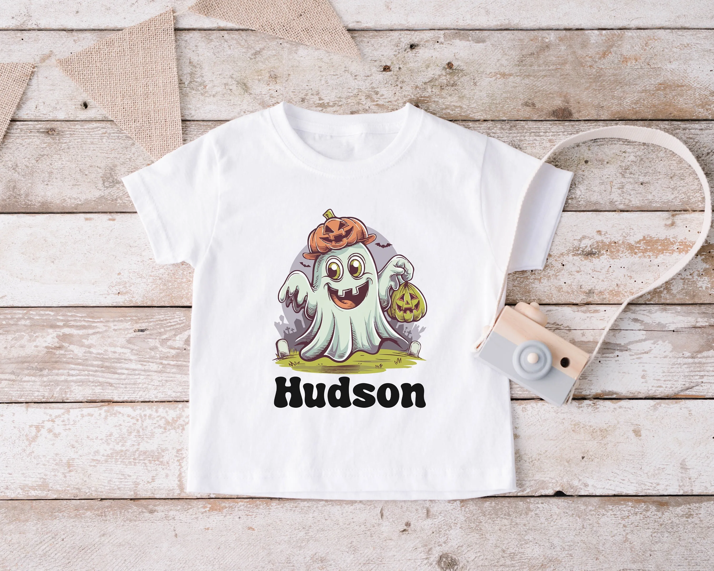 

BOO Pumpkin shirt Custom Name Halloween T for kid Personalized Toddler Youth Squad